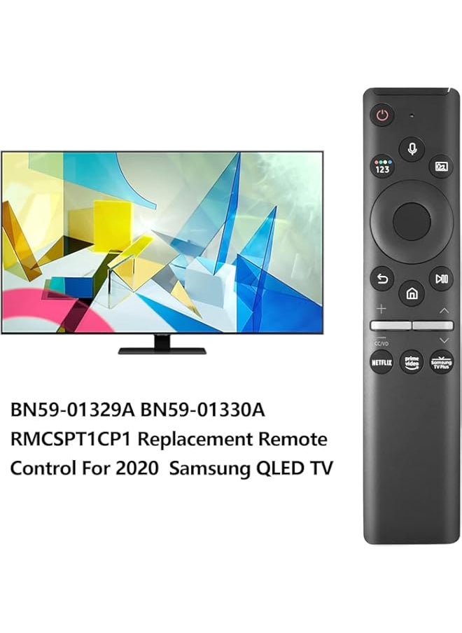 BN59-01329A BN59-01330A RMCSPT1CP1 RMCSPR1AP1 Replacement Voice Remote for Samsung QLED 4K UHD HDR Smart TV Q70T,Q80T,Q90T (2020) Models Remote, ELT-812-RC-96