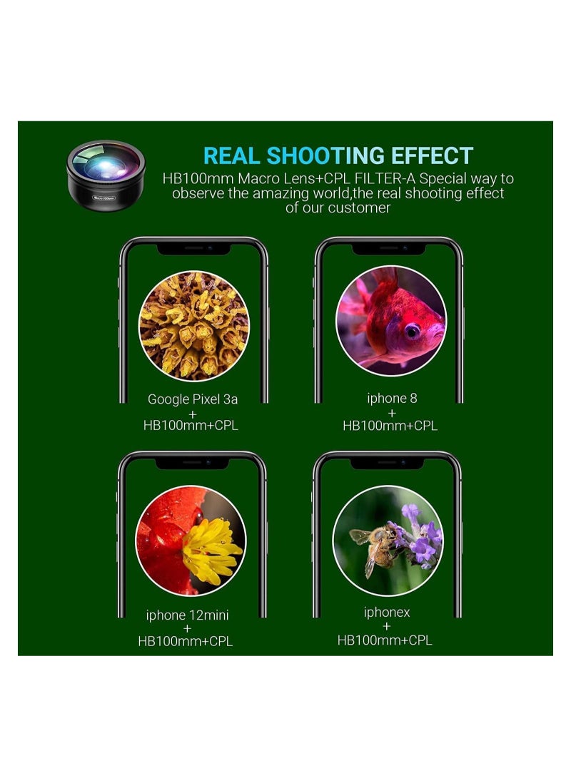 Captaintech 100mm Macro Lens with CPL for Smartphone,HD Macro Photography Lens for iPhone, Samsung,Oneplus, Android Phone(Fits for Almost of),Cell Phone Macro Lens Attachment - Image 5