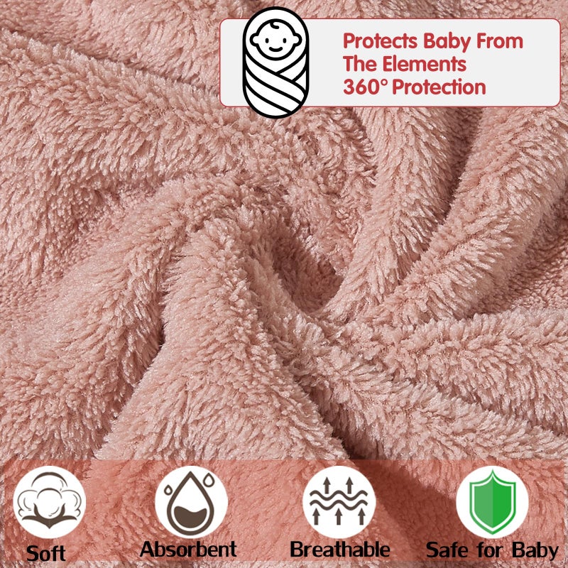BEFACL 6pack Hooded Baby Towels, Premium Ultra Soft Absorbent Coral Fleece Baby Bath Towel for Newborns, Toddlers, and Kids, 32x32 in Natural Baby Stuff Towel with Hood for Boy and Girl - Image 3