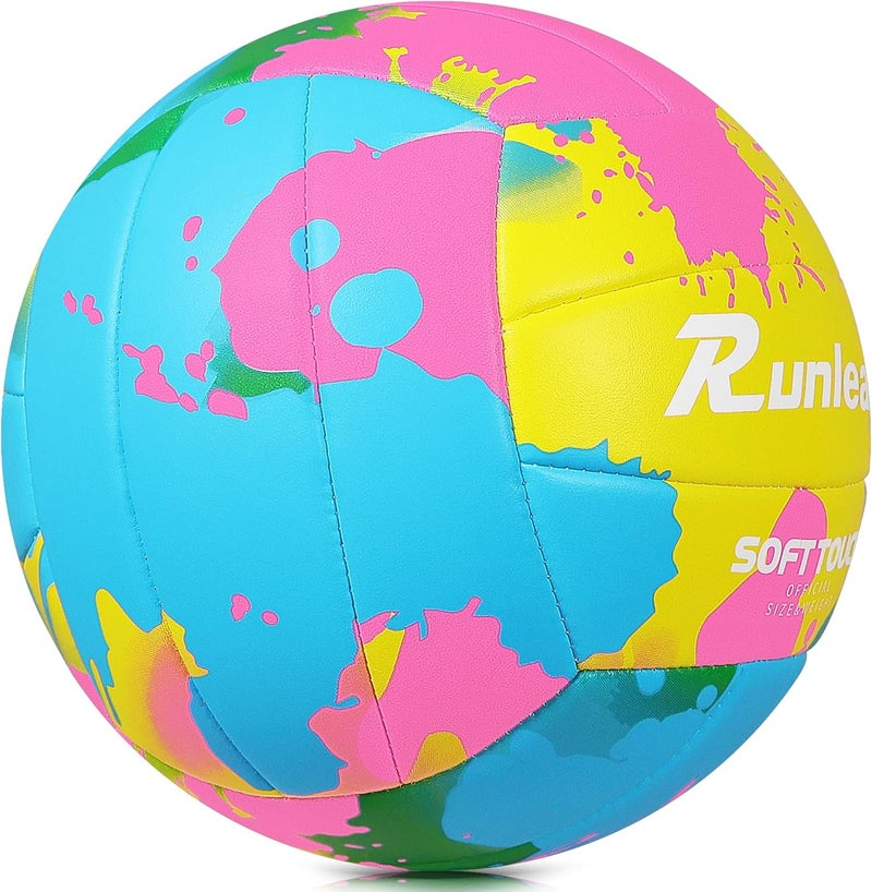 Runleaps Beach Volleyball Official Size 5 Soft Waterproof Volleyball Sand Sports PU Ball for Indoor, Outdoor, Pool, Gym, Training - Image 3