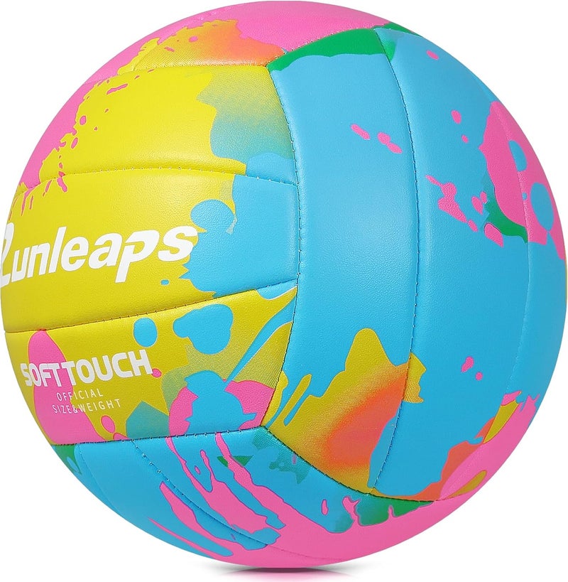 Runleaps Beach Volleyball Official Size 5 Soft Waterproof Volleyball Sand Sports PU Ball for Indoor, Outdoor, Pool, Gym, Training - Image 2