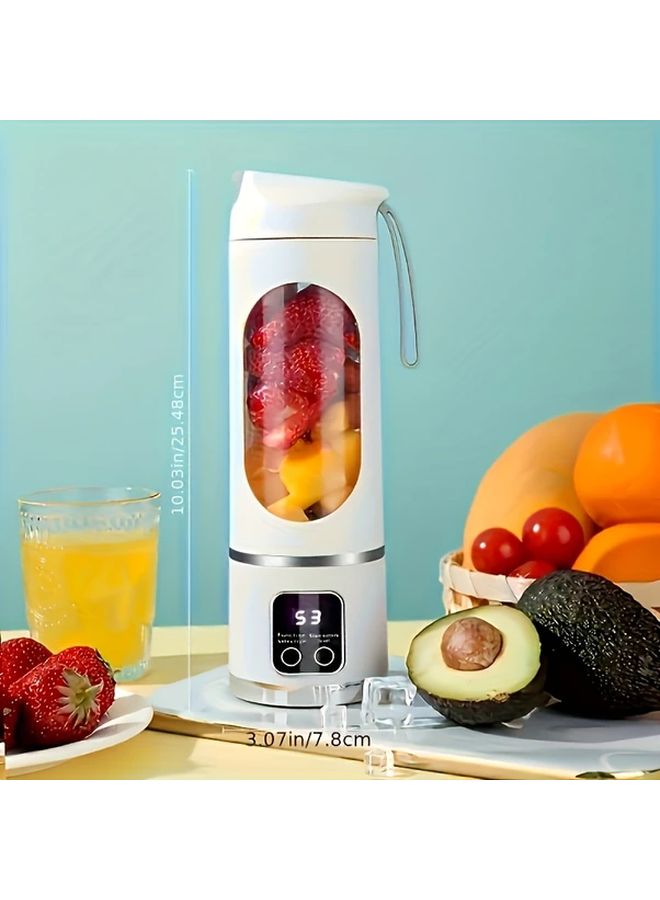 Green Portable Electric Juicer Cup USB Rechargeable Blender for Smoothies Travel - Image 4