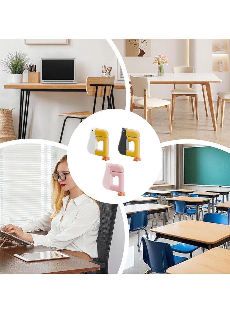 CMGTYYD 3Pcs Desk Bag Hook,Duck Shape Backpack Holder Hook - Space Saving Desk Clamp, Under Desk Schoolbag Hanger for Backpack, Water Cup  - Image 4