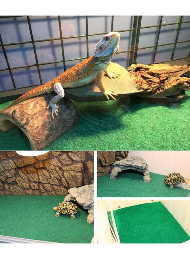 HERCOCCI 2 Pack Reptile Carpet, 39’’ x 20’’ Terrarium Bedding Substrate Liner Reptile Cage Mat Tank Accessories for Bearded Dragon Lizard Tortoise Leopard Gecko Snake (Green) - Image 4