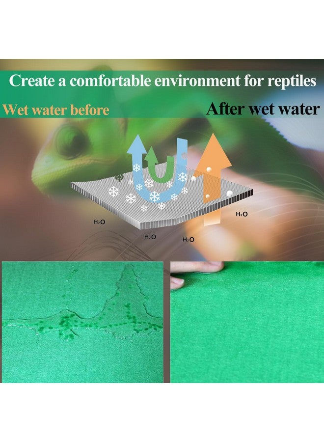 HERCOCCI 2 Pack Reptile Carpet, 39’’ x 20’’ Terrarium Bedding Substrate Liner Reptile Cage Mat Tank Accessories for Bearded Dragon Lizard Tortoise Leopard Gecko Snake (Green) - Image 3