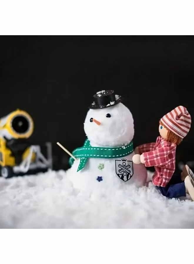 واي جيه 50 جرام زينة ثلج صناعي - رقاقات بيضاء متلألئة - مسحوق ثلج صناعي للتعبئة - ثلج صناعي متلألئ لتزيين قرية عيد الميلاد والأشغال اليدوية - Image 4