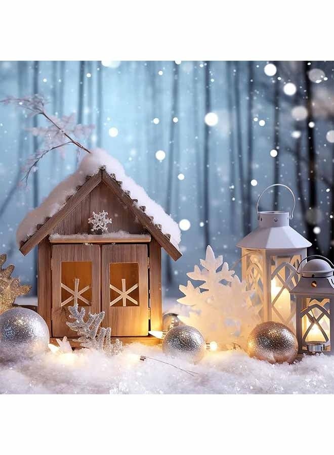 واي جيه 50 جرام زينة ثلج صناعي - رقاقات بيضاء متلألئة - مسحوق ثلج صناعي للتعبئة - ثلج صناعي متلألئ لتزيين قرية عيد الميلاد والأشغال اليدوية - Image 5