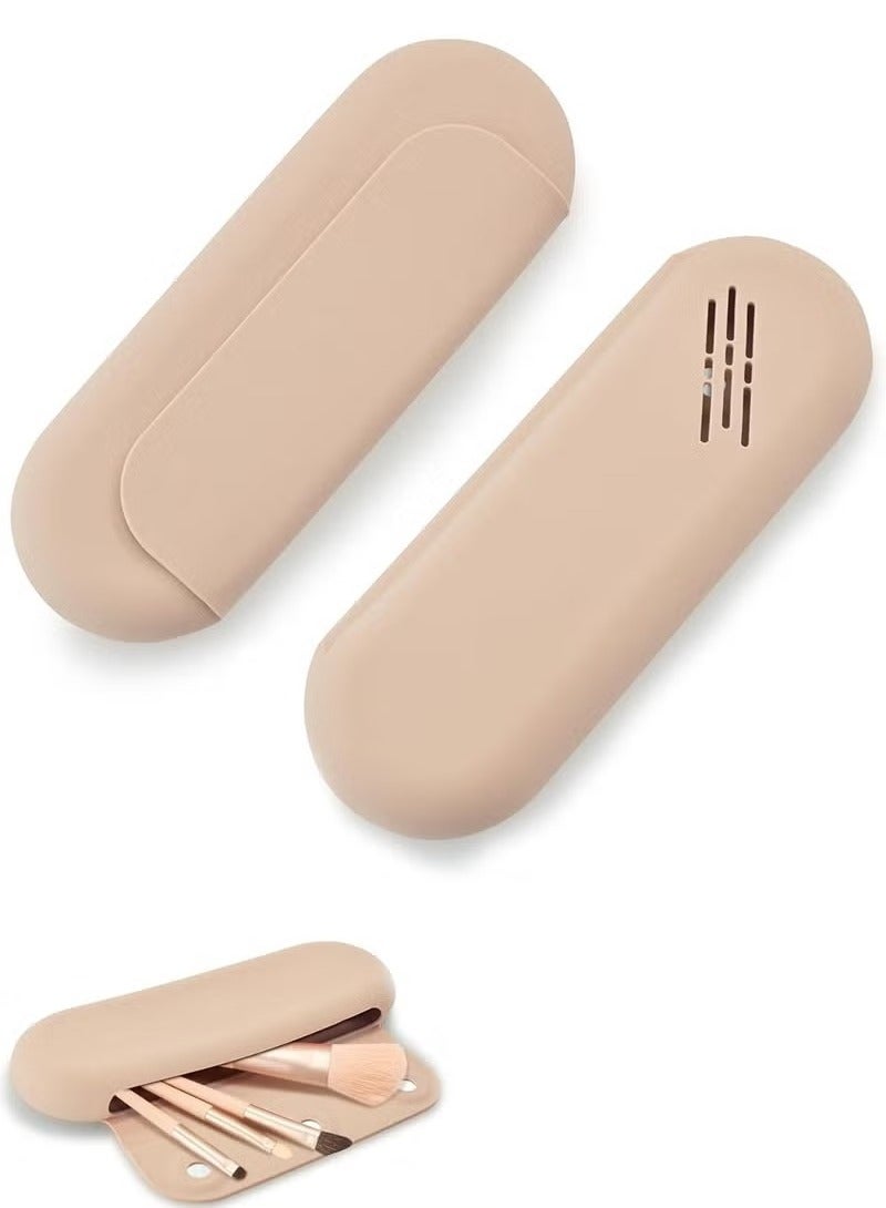 منظم فرش المكياج المحمول للسفر، ترقية مضادة للسقوط، إغلاق مغناطيسي، حقيبة مستحضرات تجميل كبيرة ناعمة من السيليكون - Image 3