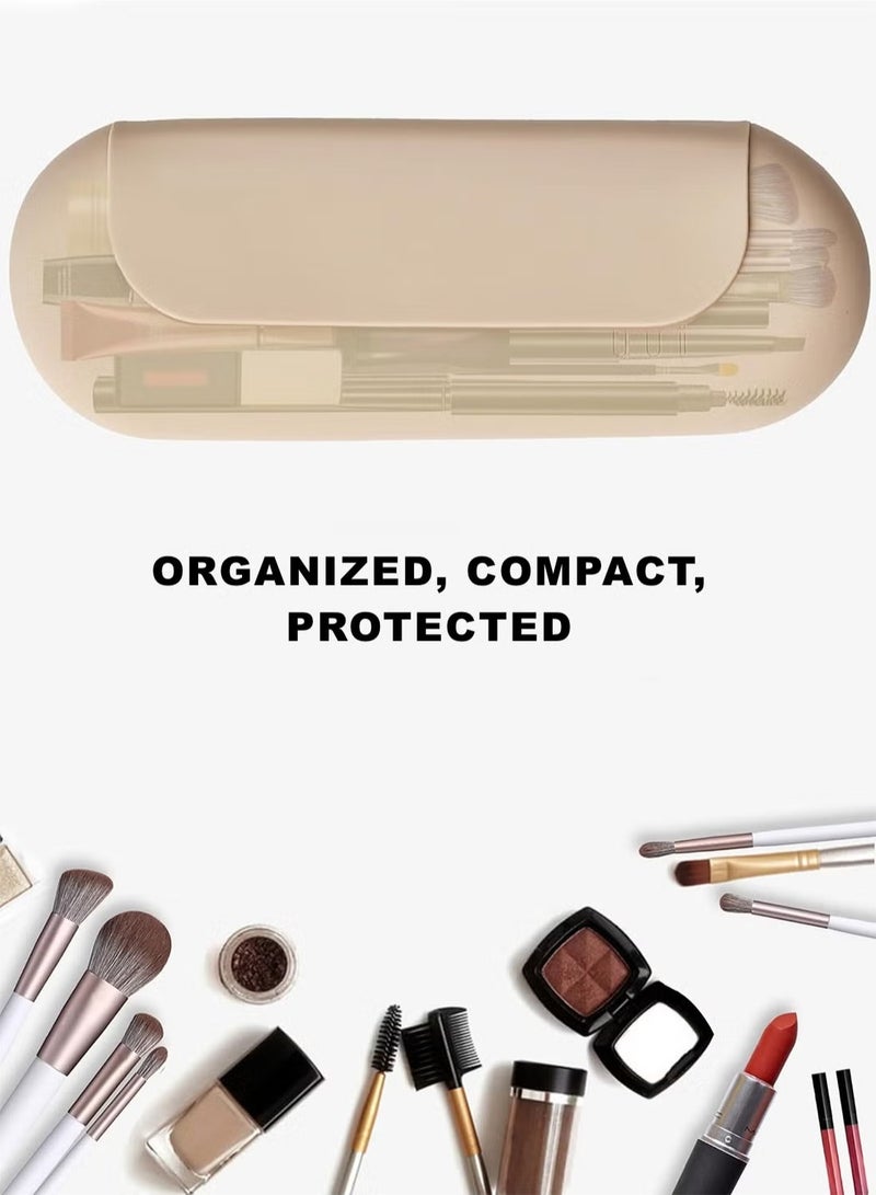 منظم فرش المكياج المحمول للسفر، ترقية مضادة للسقوط، إغلاق مغناطيسي، حقيبة مستحضرات تجميل كبيرة ناعمة من السيليكون - Image 4