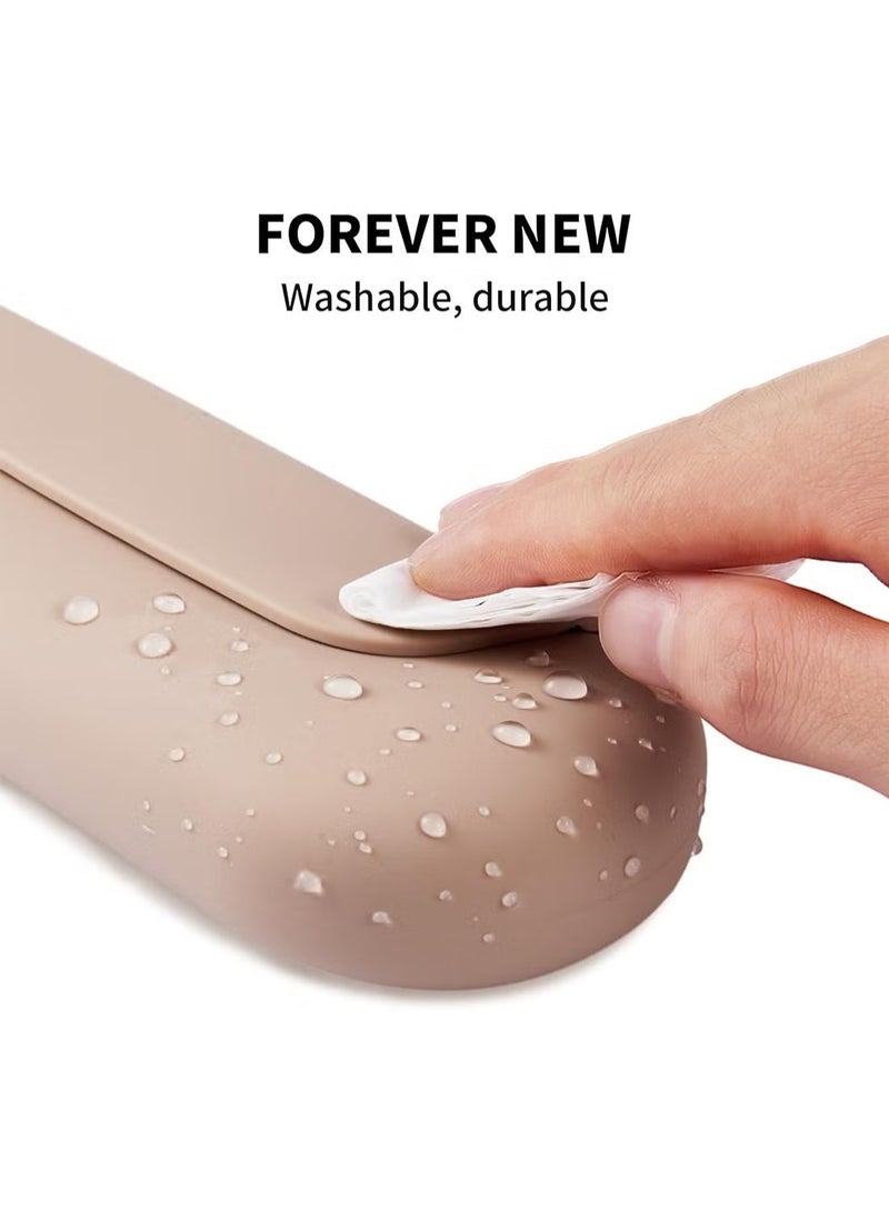 منظم فرش المكياج المحمول للسفر، ترقية مضادة للسقوط، إغلاق مغناطيسي، حقيبة مستحضرات تجميل كبيرة ناعمة من السيليكون - Image 5