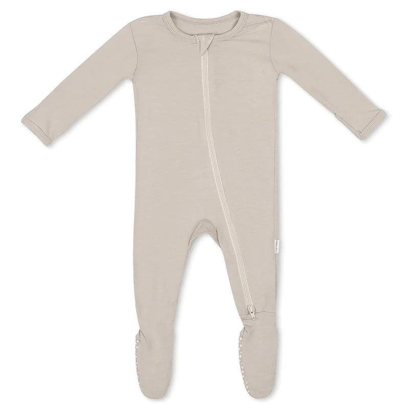 Bamboo Little Soft Baby Footie Pajamas Baby Clothes Newborn Sleepers 95 Viscose and 5 Spandex Oat 03 Months