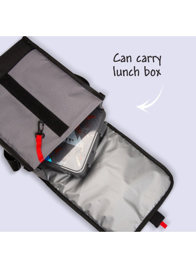 Eazy Kids Eazy Kids Lunch Bag – Insulated, Foldable & Stylish (Grey & Black)  - Image 3