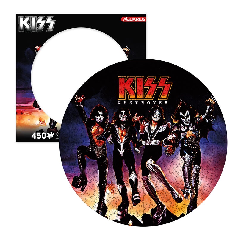 AQUARIUS KISS Destroyer Record Disc Puzzle 450 Piece Jigsaw Puzzle  Officially Licensed KISS Merchandise  Collectibles  Glare Free  Precision Fit  12 x 12 Inches