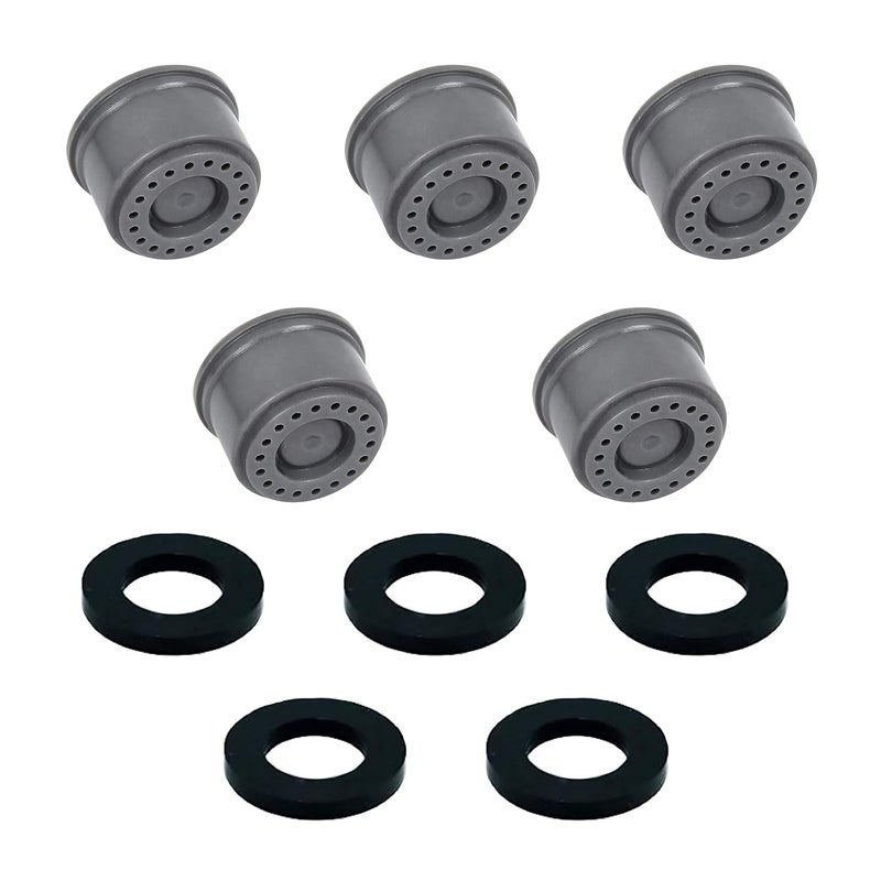 Acetap Jal Jeevan Mission Kitchen Tap Water Saving Aerator Nozzle, 3 LPM Shower Flow, Food Grade Plastic (21 mm Diameter, Grey) - Pack of 5 - Image 1