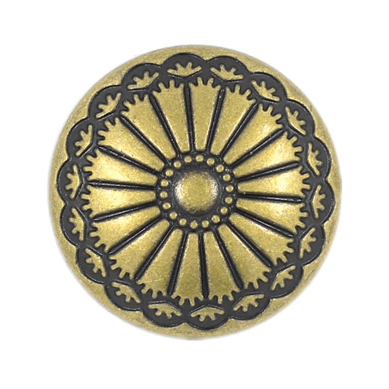 bezelry Bezelry 12 Pieces Cactus Flower Metal Shank Buttons 20mm 34 inch Light Antique Brass 