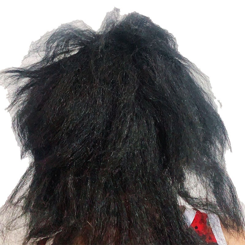 Red Demon Mask Halloween Half Face Devil Mask with Wig Monster Masquerade Mask for Cosplay Costume - Image 5