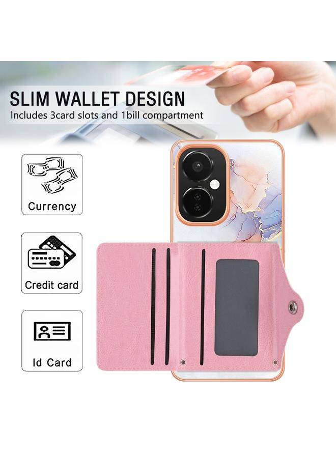 اس-توب جراب لهاتف OPP0 K11X بنمط رخامي وفتحة بطاقة IMD - Image 4