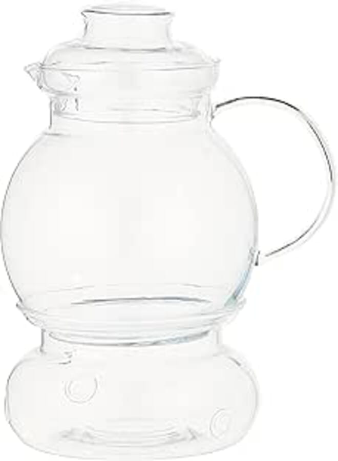 Termisil Borosilicate Glass Teapot with Lid and Warmer