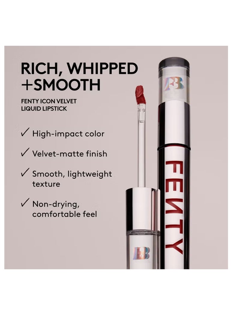 Fenty Beauty Icon Velvet Liquid Lipstick - H.B.I.C. - Image 4
