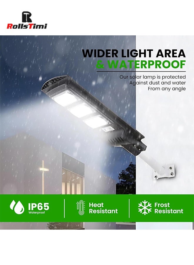 رولستيمي الشمسية ضوء الشارع استشعار الحركة ، إب 65 للماء الشمسية أضواء الفيضانات الأمن في الهواء الطلق ، الغسق إلى الفجر الشمسية أضواء ليد مصباح مع جهاز التحكم عن بعد للحديقة ، ساحة ، مسار ، موقف للسيارات - Image 4