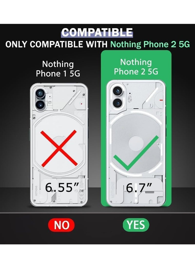 UNBLACK - UNBLACK Compatible with Nothing Phone 2 Case With (Transparent with red frame) - Image 1