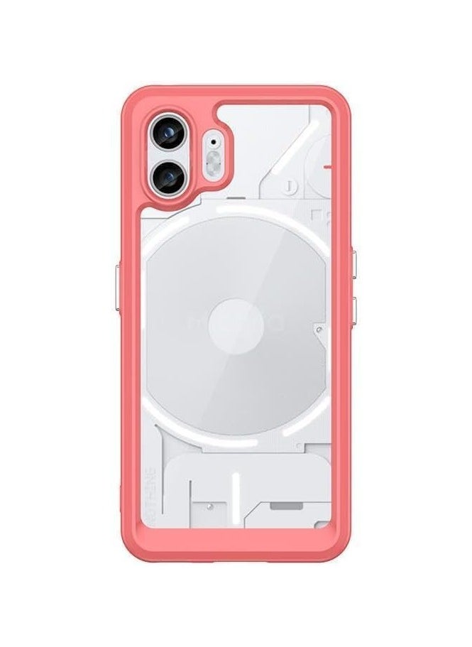 UNBLACK - UNBLACK Compatible with Nothing Phone 2 Case With (Transparent with red frame) - Image 1