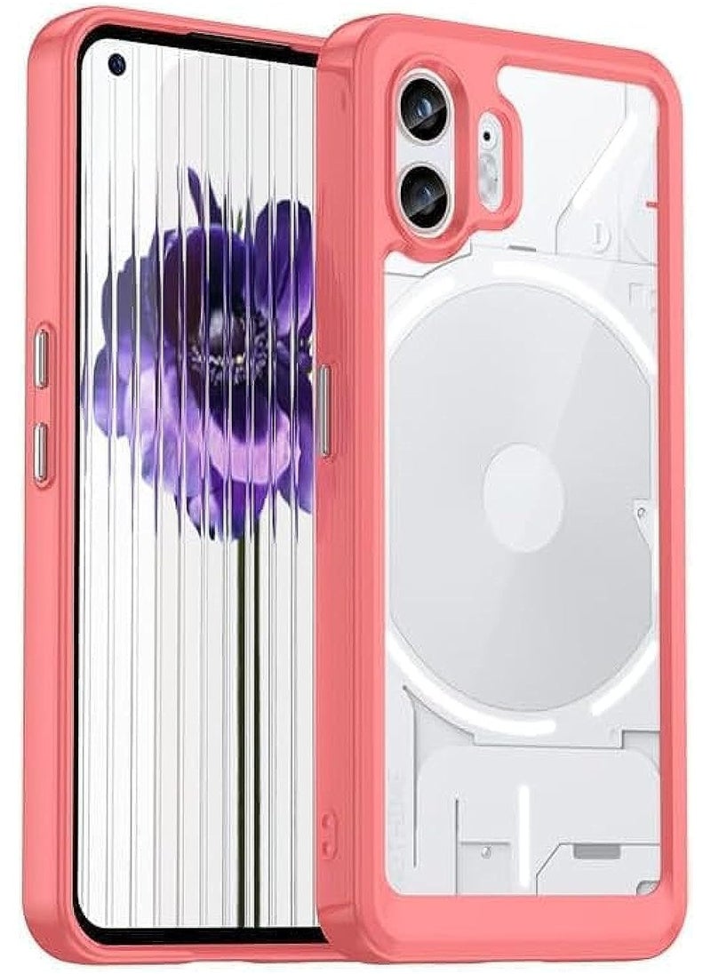 UNBLACK - UNBLACK Compatible with Nothing Phone 2 Case With (Transparent with red frame) - Image 1