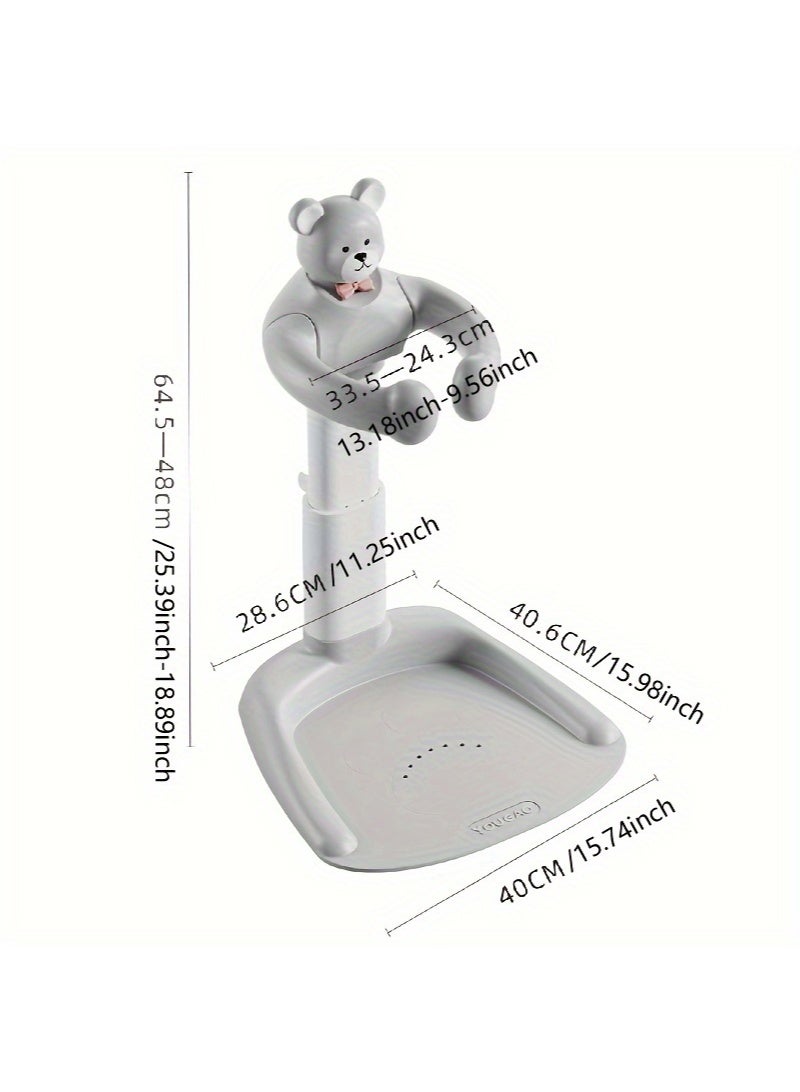 WALALLA Baby Shower Stand, Adjustable Height Infant Bath Standing Support with Anti-Slip Base, Portable Bath Helper, Hug Tower Bath Shower Support for Infants & Toddlers - Image 3