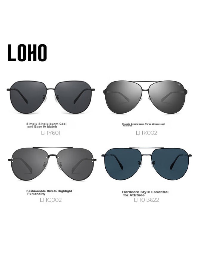 Loho Polarized Sunglasses For Men, Aviation Frame Sunglasses For Driving, Women's Fishing Sunglasses, Uv Protection, Anti-glare - Image 2
