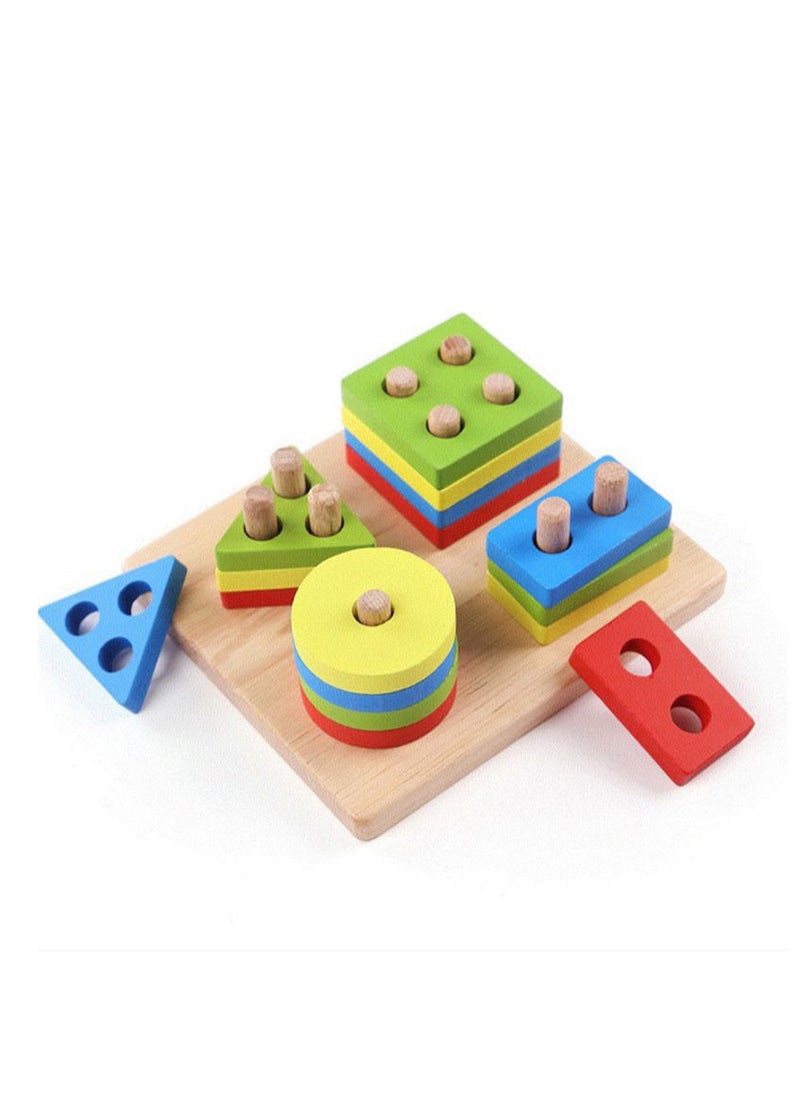 Montessori Wooden Toys Set Preschool Educational Learning Toys for Kids 5 Pieces
