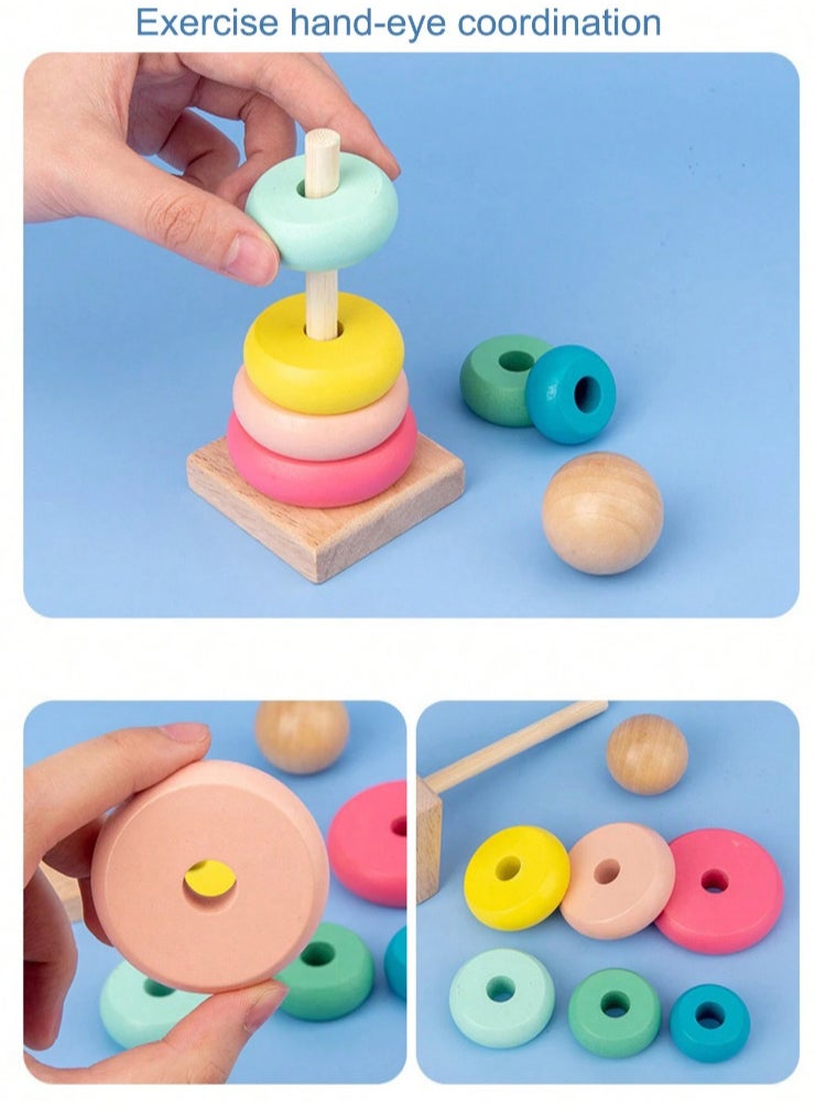 Montessori Wooden Toys Set Preschool Educational Learning Toys for Kids 5 Pieces