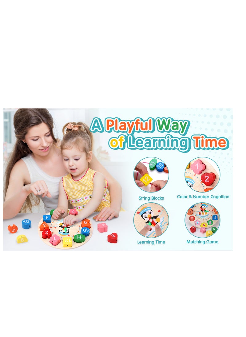Montessori Wooden Toys Set Preschool Educational Learning Toys for Kids 5 Pieces