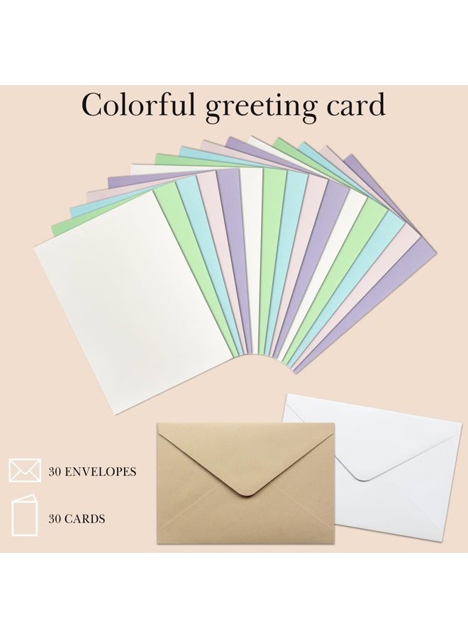 J6&H6 Creative People Card Making Kits - With 30 Blank Greeting Cards & Envelope Supplies & Stamp Set- Gift DIY Greeting Card Set-Birthdays, Festive Celebrations & Thanksgiving - Image 2
