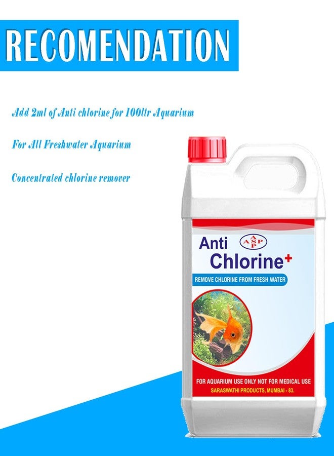 ASP Anti- Chlorine 1ltr Advance Water Conditioner Concentrated Chlorine Remover for Freshwater Aquarium (Removes Chlorine for Aquarium) (1 LTR) - Image 2