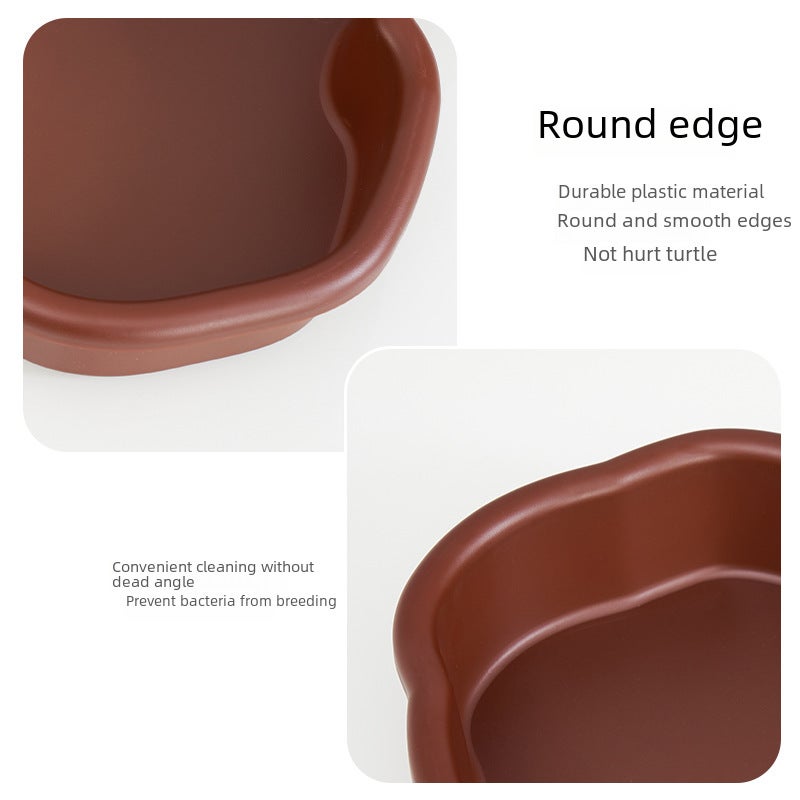 Brown Turtle Bath Tub with Anti-Slip Ladder Drainage bathtub - Image 3