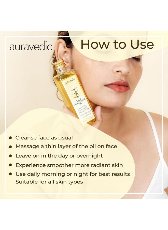 Auravedic Saffron Face Oil With Ashwagandha Turmeric Moisturizer For Face Serum For Glowing Skin, Pigmentation, De Tan 100Ml Pack Of 2  - Image 5