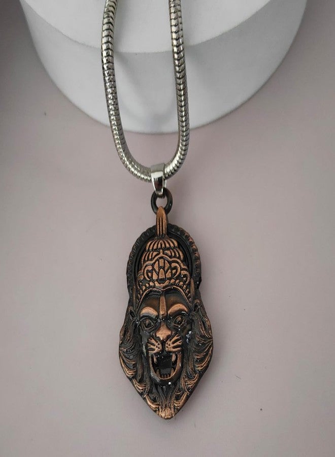 M Men Style God Vishnu avatar Narasimha Lion Head Pendant With Snake Chain Copper Zinc Metal Necklace For Men And Women SujalPn2022613 - Image 5