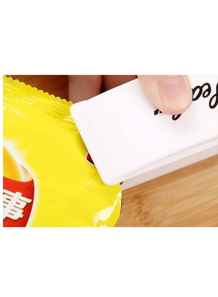 Sealer, Handheld Heat Vacuum Sealer and Cutter, Portable Chip Bag Resealer Machine for Snack Plastic Fresh Bags Cookies White(battery not included)  - Image 5