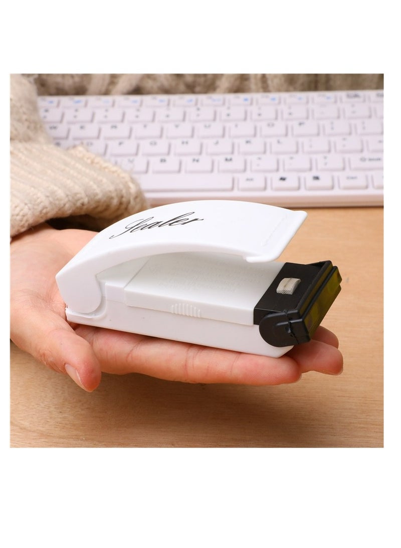 Sealer, Handheld Heat Vacuum Sealer and Cutter, Portable Chip Bag Resealer Machine for Snack Plastic Fresh Bags Cookies White(battery not included)  - Image 3