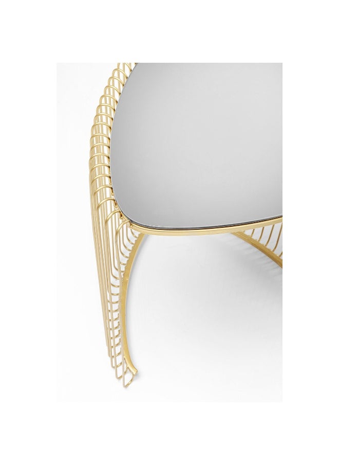 Side Table Wire Triangle Gold (Set Of Two)