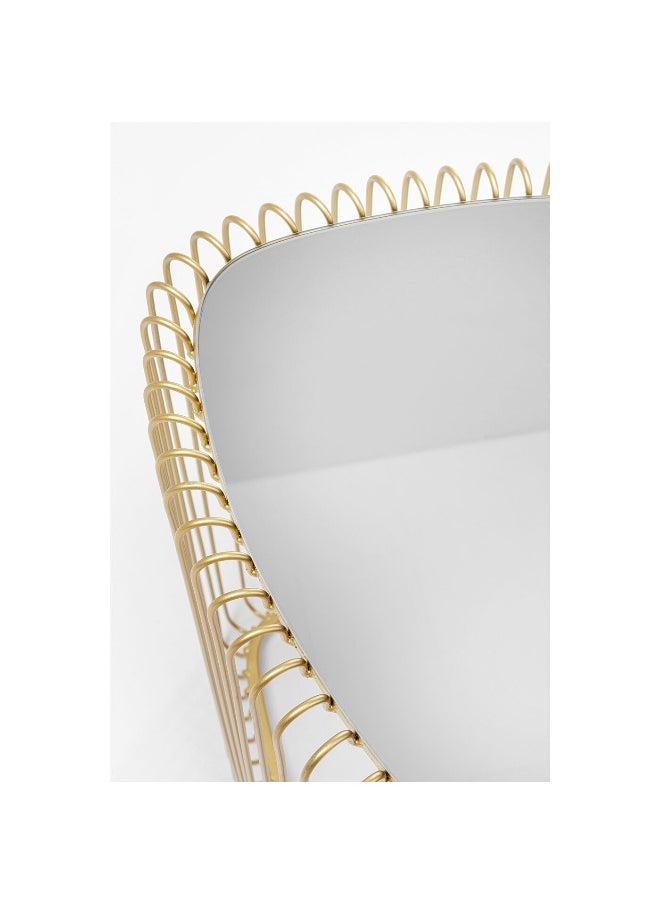 Side Table Wire Triangle Gold (Set Of Two)