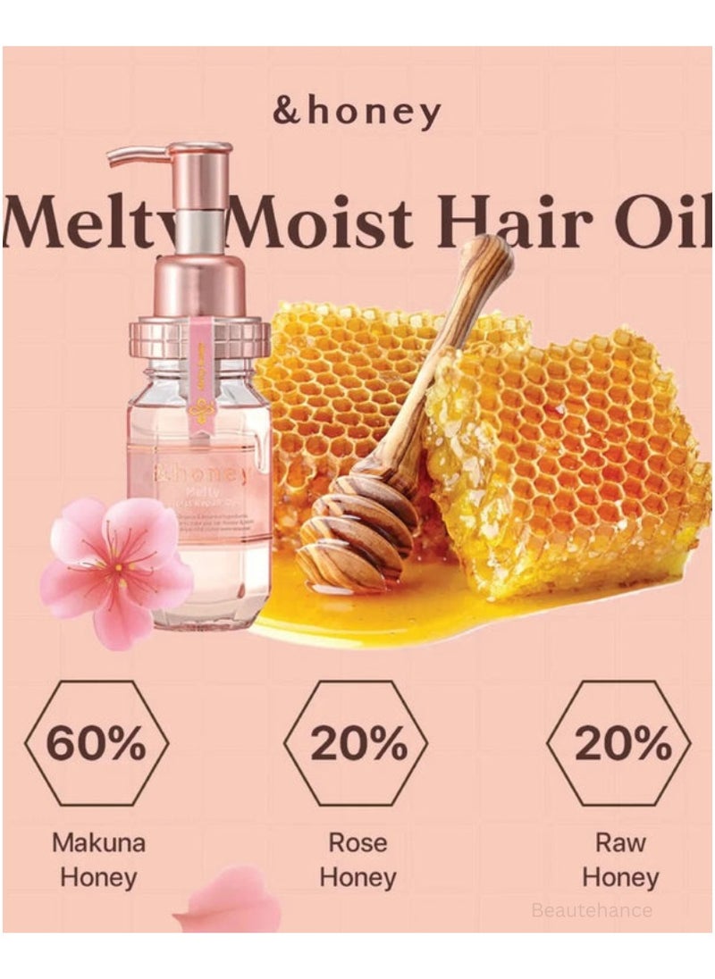 &Honey - &honey Melty Moist Repair Hair Oil 3.0 Hair Treatment 100ml - Image 1