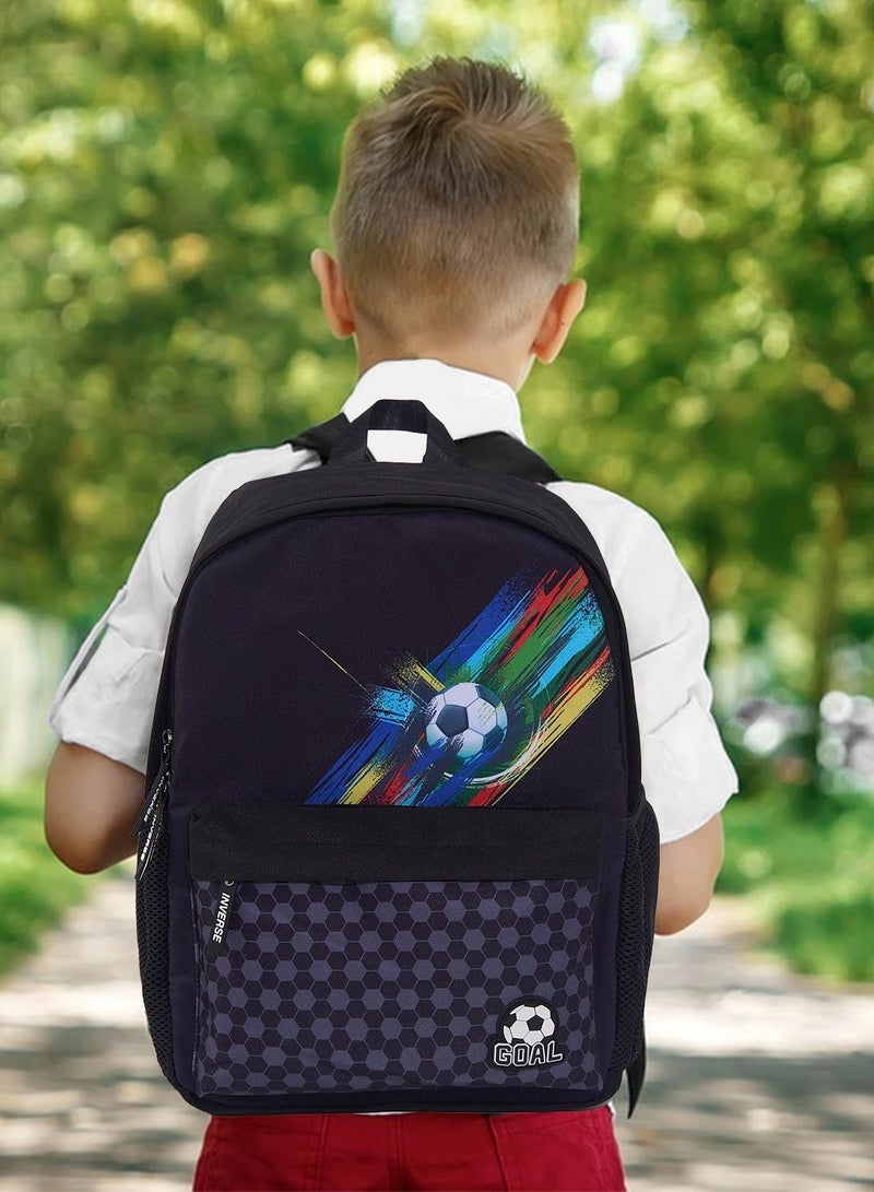 LKTOCAFT 3 In 1 School Bag For Boys With Lunch Box Bag and Pencil Case,  Kids School Bag For 8-12,Cool Design Kids Backpack For School, Black - Image 4