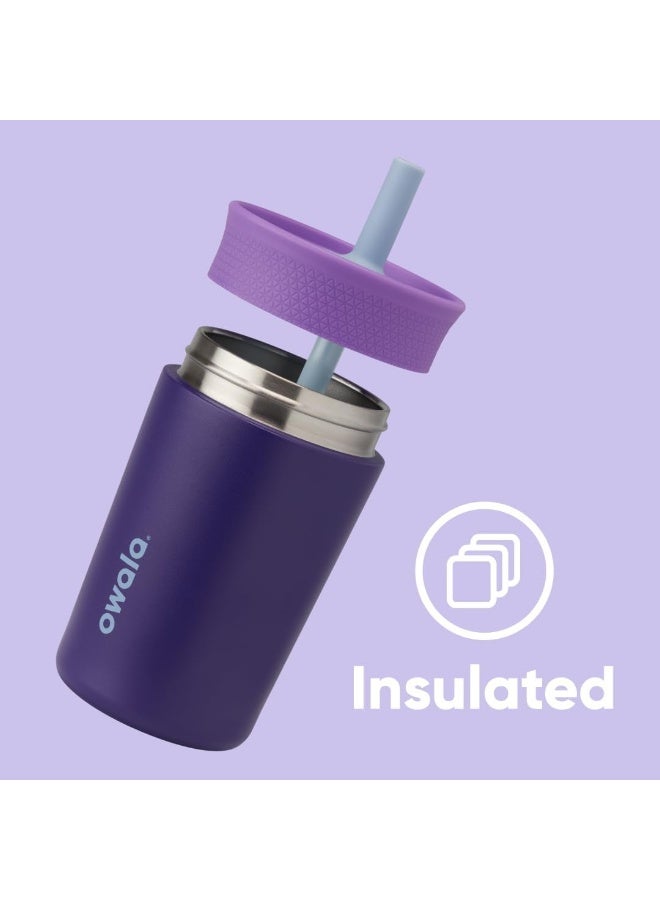 Owala Kids Insulation Stainless Steel Tumbler with Spill Resistant Flexible Stra - view 2
