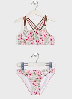 Kids Floral Print Bikini