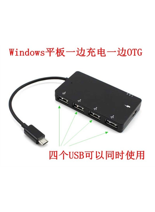 نيوترل شاحن متعدد المنافذ مع وصلة OTG بخمسة في واحد، يمكنه الشحن ونقل البيانات في نفس الوقت. محول متعدد المنافذ USB هاب - Image 1