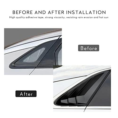 DLOVEG Rear Side Window Louvers Compatible for 2021 2022 2023 2024 2025 Kia K5 GT GT Line Accesories Sport Style Air Vent Cover (Glossy Black) - Image 2