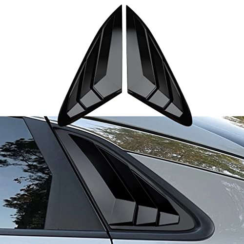 DLOVEG Rear Side Window Louvers Compatible for 2021 2022 2023 2024 2025 Kia K5 GT GT Line Accesories Sport Style Air Vent Cover (Glossy Black) - Image 1
