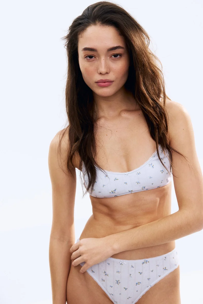 اتش اند ام حمالة صدر مبطنة من خامة بثقوب