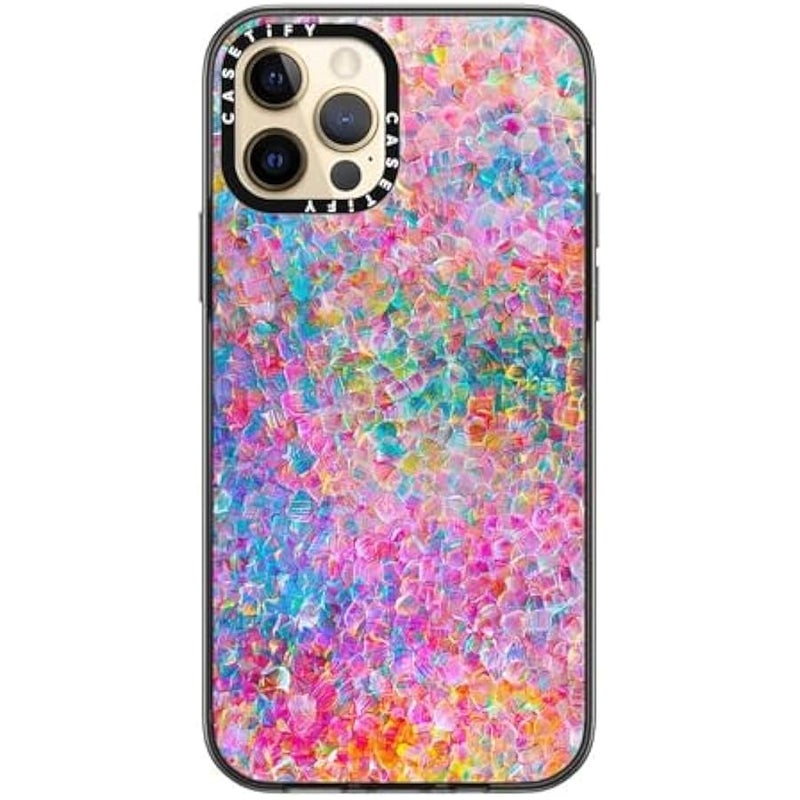 Casetify iPhone 12 Pro Compact Case 【2x Military Grade Drop Test/4ft Drop Protection】 - My Neon Summer by Ingrid Ching - Black - Image 3